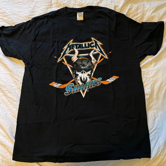 Metallica x San Jose Sharks Night T-Shirt - Picture 1 of 2
